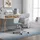 Homcom Massage Bürostuhl Schreibtischstuhl Computerstuhl Drehstuhl Arbeitsstuhl mit Vibrationsfunktion Armlehnen höhenverstellbar Samt 57 x 70 x 78-86 cm