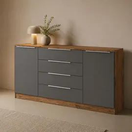 borchardt Möbel Oliva 166 x 78 x 35 cm Beige / Grau