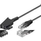 goobay TAE-F Anschlußkabel 3m,sw,St/St 51233