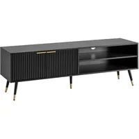 KADIMA DESIGN Lowboard mit Eiche-Dekor 150x51x39 cm TV-Kommode Modern,