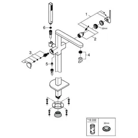 Grohe Plus UP-WA.-EHM, 1/2", Bodenmont., superst.