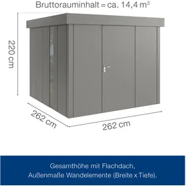 hörmann stauraumsysteme Juno JFD 2,62 x 2,62 m Graualuminium