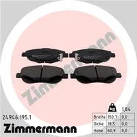 ZIMMERMANN Bremsbelagsatz, Scheibenbremse