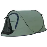 Orange85 Pop Up Zelt Grün Camping 220x120x95cm 2 Personen