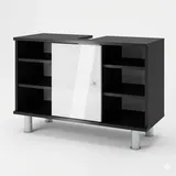 Vicco Waschtischunterschrank 80 x 54 cm Anthrazit/Weiß Hochglanz