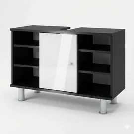 Vicco Waschtischunterschrank 80 x 54 cm Anthrazit/Weiß Hochglanz