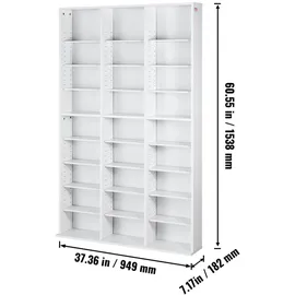 Vevor CD-Regal 9-lagig für 756 CDs Weiß
