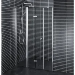 Euroshowers Twice, Drehfalttür mit Festteil und Nebenteil