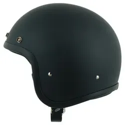 DMD Retro Open Face Helm schwarz, S