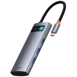 Baseus 7-Port-HUB, Grau (Typ-C auf HDMI4K@60Hz*1+USB3.0*3+PD*1+SD/TF*1)