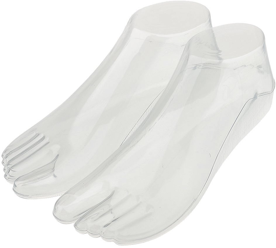 1 Paar weibliche Fuesse Schaufensterpuppe Thong Fuss Modell Fuer Sandale Schuh Socke Schmuck Display - transparent