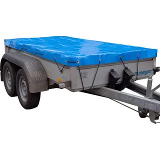 Trutzholm Anhängerplane Flachplane 257x133x10 cm hellblau mit Seil