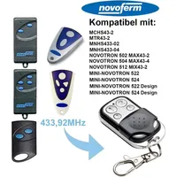 Odipie Garagentor Gate Transmitter Handsender für NOVOFERM NOVOTRON 502/504/512/522/524 Frequenz 433,92 MHz STÜCKE)