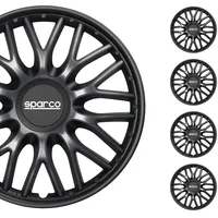 Sparco Radzierblenden Roma - 14-Zoll - Grau/Schwarz - Satz mit 4 Stück