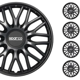 Sparco Radzierblenden Roma - 14-Zoll - Grau/Schwarz - Satz mit 4 Stück
