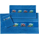 Erwin Müller Handtücher Kinder-Frottier-Set 3-teilig, Walk-Frottier Uni blau
