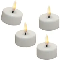 Deluxe Homeart LED Mini Teelichter Mia 3,5 cm 4 St. weiß