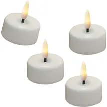 Deluxe Homeart LED Mini Teelichter Mia 3,5 cm 4 St. weiß