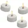 Deluxe Homeart LED Mini Teelichter Mia 3,5 cm 4 St. weiß