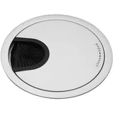 N/H Kabeldurchgang rund, mit Staubschutzbürste, Zamak silber RAL 9006