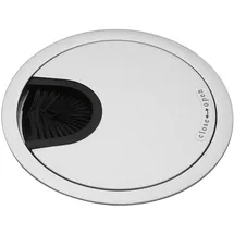 N/H Kabeldurchgang rund, mit Staubschutzbürste, Zamak silber RAL 9006