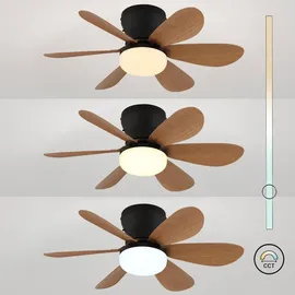 GLOBO Delores 51 cm Deckenventilator Braun