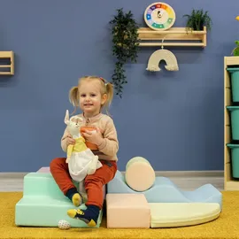 IGLU Soft Play Explorer Set Softbausteine Riesenbausteine Schaumstoffbausteine - (Helles Pastell)