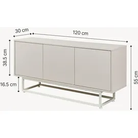 [en.casa] Boxholm 120 x 55 x 30 cm Sandfarben