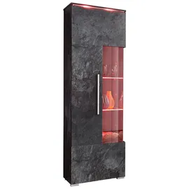 OTTO home Vitrine India 45 x 35 x 160 cm Grau