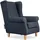Konsimo Ohrensessel Miles Webstoff 82 x 105 x 97 cm Blau