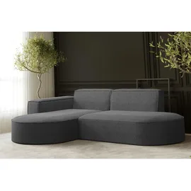 kaiser möbel Ecksofa, Sofa L form, Couch L form MODENA L STUDIO stoff Neve Dunkelgrau Links