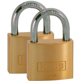 kasp K12040D2 Vorhängeschloss, 40mm Goldgelb Schlüsselschloss