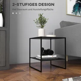 Homcom Nachttisch 40 x 40 x 45 cm Schwarz