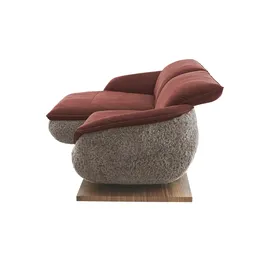 KOINOR Eckcouch Leder 3-Sitzer Blau