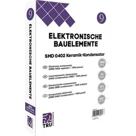 TRU Components T1806P018 Keramik-Kondensator Sortiment SMD 0402 50 V 10 % (L x B) 1.0 mm x 0.5 mm 1000 Teile Tape cut