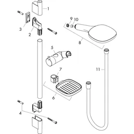 Hansgrohe Raindance Select E 120 EcoSmart / Unica'S Puro Set 0,65 m (26622000)