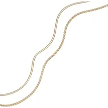 LASCANA Collier 2-reihige Schlangenkette goldfarben / Messing