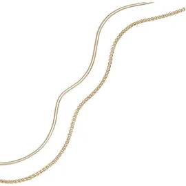 LASCANA Collier 2-reihige Schlangenkette goldfarben / Messing