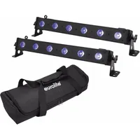 Eurolite Set 2x LED BAR-6 QCL RGB+UV Leiste +
