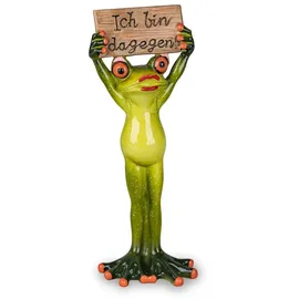 Formano lustige Frösche Frosch als Demonstrant mit Schild Figur Froschpaar