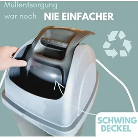 GarPet Mülleimer 65 l Grau/Silber