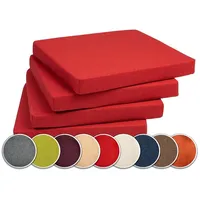 Sunnypillow 4er Set Stuhlkissen mit Bindebänder - 40 x