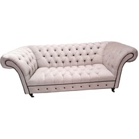 JVmoebel Chesterfield-Sofa Modernes großes 3-Sitzer-Sofa im Chesterfield-Stil weiß