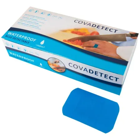 Cova Detect Sichtbares Wasserfestes Wundpflaster 50x72mm Blau 100 Stück (5072w)
