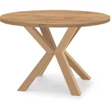 dekori möbel Runder Ausziehbarer Tisch Ø 120/220 cm Eiche Craft Gold braun