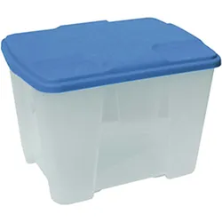 Artplast - Transparente Aufbewahrungsbox mit blauer Abdeckung L390x290xH272 mm