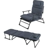Mojawo Mojawo, 2 in 1 Gartenliege Sanitätsliege Gästebett und Relaxsessel mit Polster