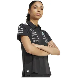 adidas Damen Mercedes - AMG Petronas FORMULA ONE Team Kurzarm-poloshirt Black / White - L