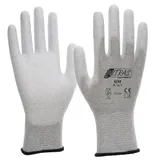 NITRAS ESD-Handschuhe, Nylon-Carbon-Handschuhe 6230-6 , 1 Packung = 12 Paar, Größe S (6)