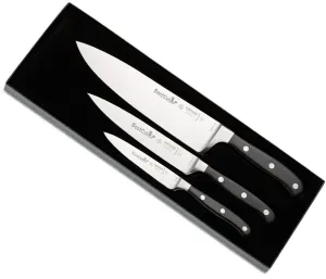 Giesser BestCut Kochmesser-Set, Klingen aus einem Stück Stahl geschmiedet, 1 Set, 3-teilig